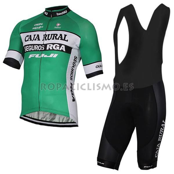 2017 Maillot Caja Rural tirantes mangas cortas verde